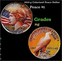 1922-p Colorized Peace Dollar Peace Dollar 1 Grade