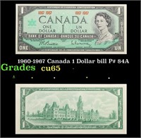 1960-1967 Canada 1 Dollar bill P# 84A Grades Gem C