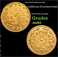 1855-Dated California Gold Souvenir Token Grades G