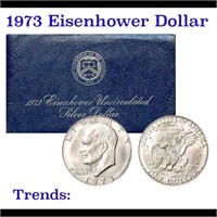 1973-s Silver Unc Eisenhower Dollar in Original Pa