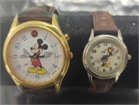 Lot of Two Watches Mickey and Minnie
