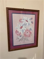 Framed Flower Print by Tony Frame floral details