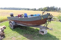 1964 16' Home Built Boat w/Mercury 40 hp engine