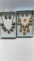 2 NEW NECKLACES W/ EARRINGS