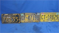 PA License Plates-1944, '87 Truck, '85 Truck