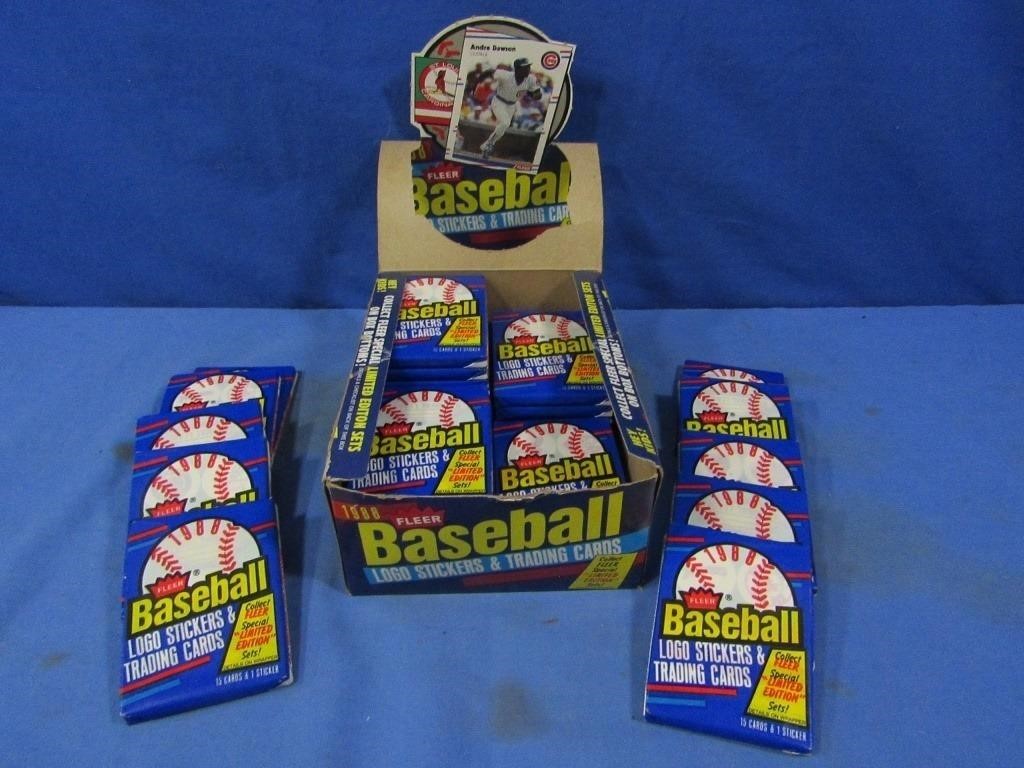 36 NIP Packs 1988 Fleer Baseball Stickers & Cards