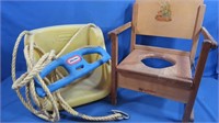 Vintage Childs Potty Chair & Little Tikes Swing