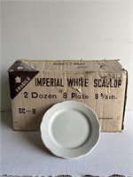 (2) Doz. Imperial Whiter Scalloped 8" Plates
