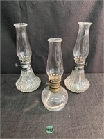 3 Sm Oil Lamps: 1 made in Italy, 2 Lamplight Co