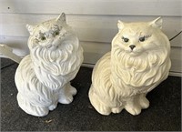 (2) Ceramic Garden Cats