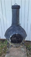 Vintage Open Bowl Mesh Cast Iron Patio Heater