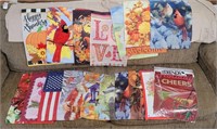 Large Collection of Yard Flags for All Seasons, Ch