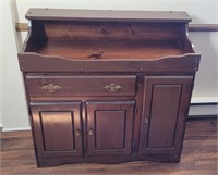 Antique Wooden Dry Sink w/Cabinets, Drawer