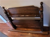 Vintage Wood Bed Footboard and Headboard
