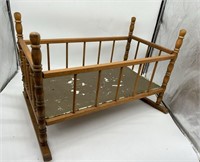 Wooden Spindle Rocking Craddle or Crib