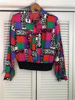VINTAGE ANDREA GAYLE PRINTED TOP SIZE 8