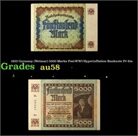 1922 Germany (Weimar) 5000 Marks Post-WWI Hyperinf