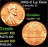 1960-d Lg Date Lincoln Cent *Mint Error* 1c Grades