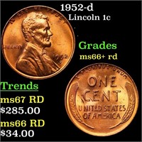 1952-d Lincoln Cent 1c Grades GEM++ RD