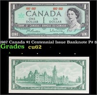 1967 Canada $1 Centennial Issue Banknote P# 84a Gr