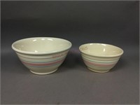 McCoy Pink and Blue Stripe Stoneware