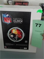 NFL/Steelers neon clock