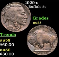 1929-s Buffalo Nickel 5c Grades Select AU