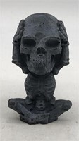Concrete Skeleton Figure - Painted Black