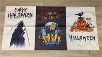 3 New Halloween Flags, 12x18in Double Sided