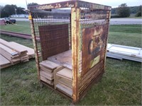 Steel cage w/boards