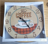 New Coffee Themed Wall Clock
