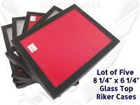 5 Glass Top 8" x 6" Riker Medium Display Cases H11