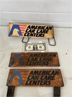3 American Car Care tire advertising signs