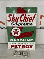 Porcelain Texaco Sky Chief gasoline gas pump