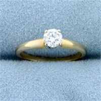 1/3ct Solitaire Diamond Engagement Ring in 14K Yel