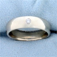 Diamond Wedding Band Ring in 14K White Gold