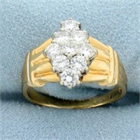 Vintage 1ct TW Diamond Wedding Ring in 14K Yellow