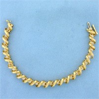 Designer 1ct TW Diamond Spiral Link Tennis Bracele