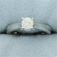 Illusion Set Diamond Engagement Ring in Sterling S