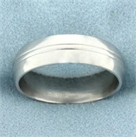 Mens 6mm Comfort Fit Wedding Band Ring in Platinum
