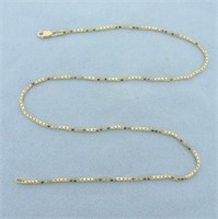 16 Inch Box Link Chain Necklace In 14k Yellow Gold