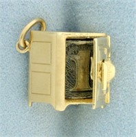 Vintage Mechanical 3 D Safe Charm or Pendant in 14