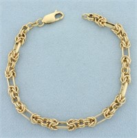 Italian Designer Knot and Oval Link Chain Bracelet