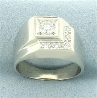 Diamond Geometric Design Ring in 14k White Gold