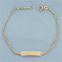 Lauren Adjustable Length ID Bracelet in 10k Yellow