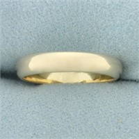 Womans Half Dome Wedding Band Ring in 14k Yellow G
