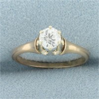 Antique Old European Cut Diamond Solitaire Ring in