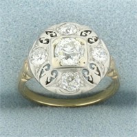 Antique Old European Cut Diamond Victorian Ring in