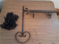 Wrought iron chains 6 36 long , shelf and post