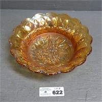 Grape Pattern Marigold Glass Bowl